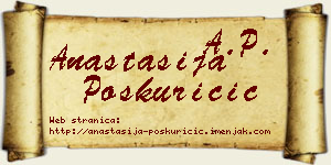 Anastasija Poskuričić vizit kartica